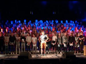 Répétitions de la Chorale du Collège en juin 2017 à la salle de spectacles de l'Arsenal à la Citadelle